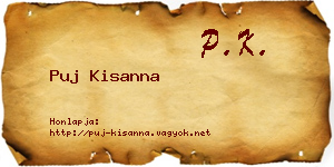 Puj Kisanna névjegykártya